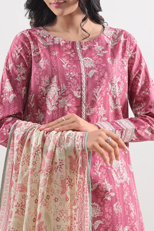 Pink| Saya 2PC Unstitched Lawn Suit