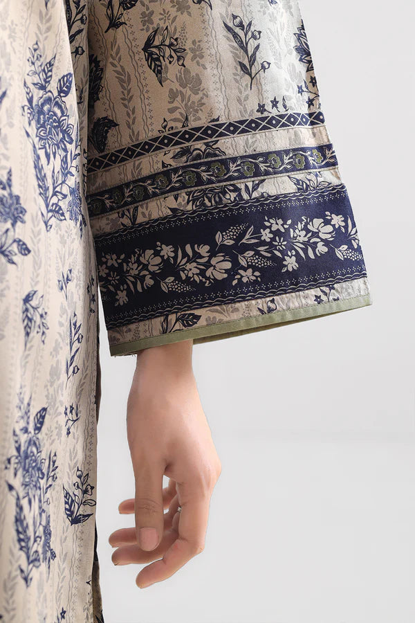 Beige| Saya 2PC Unstitched Lawn Suit