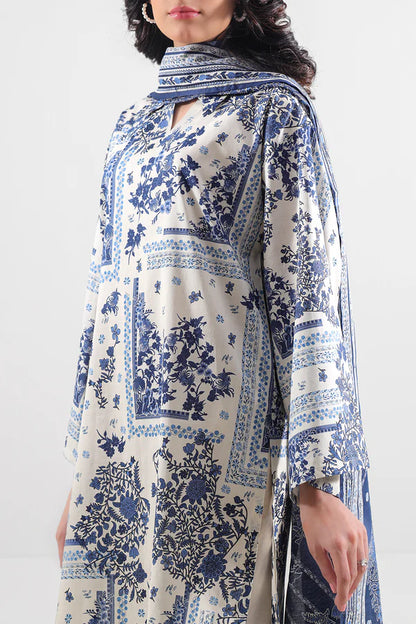 Beige| Saya 2PC Unstitched Lawn Suit