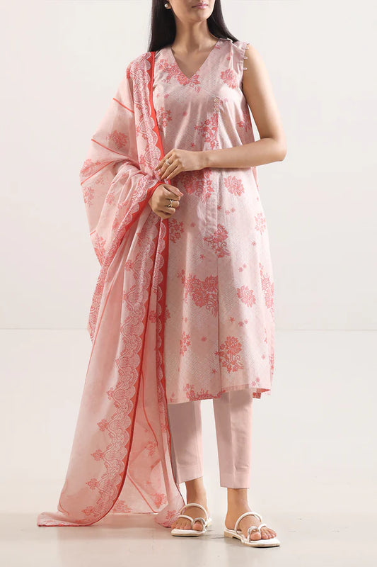 Baby Pink | Saya 3pc Unstitched Lawn Suit