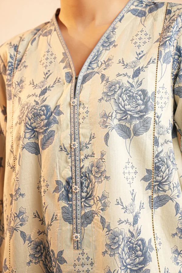 Ivory | Saya 3pc Unstitched Lawn Suit