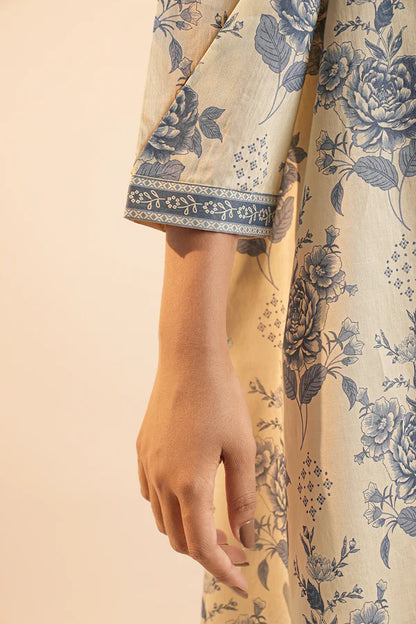 Ivory | Saya 3pc Unstitched Lawn Suit