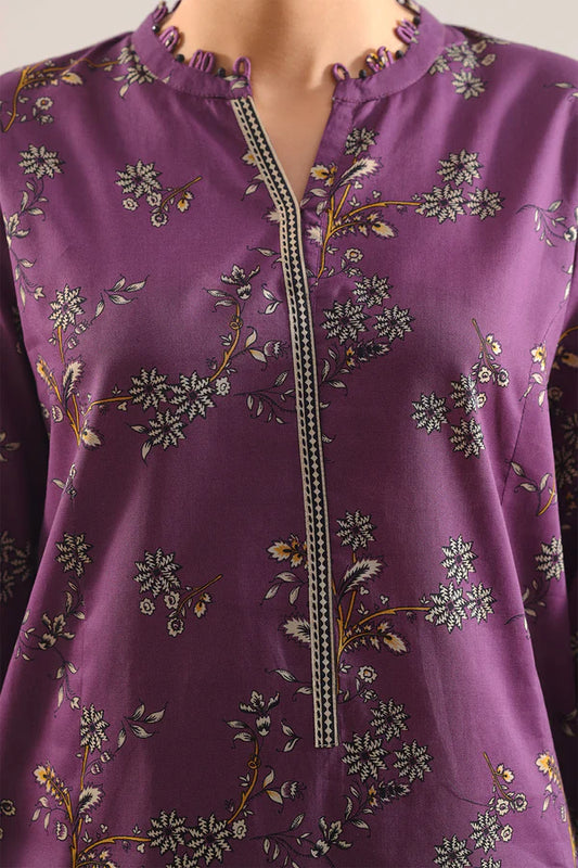 Purple | Saya 3pc Unstitched Lawn Suit