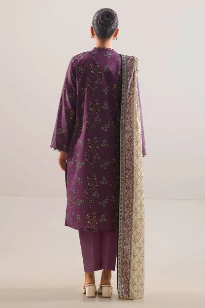 Purple | Saya 3pc Unstitched Lawn Suit