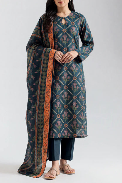 Green | Saya 3pc Unstitched Lawn Suit