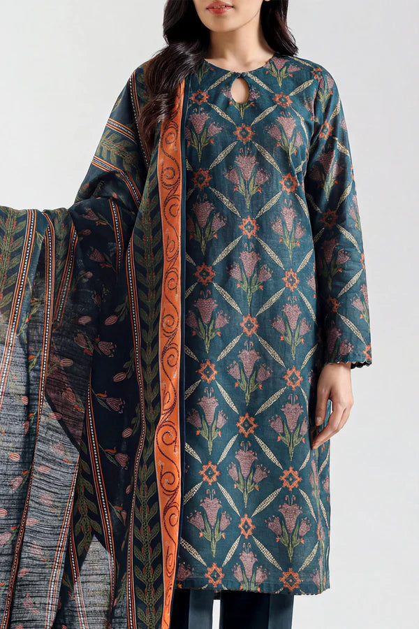 Green | Saya 3pc Unstitched Lawn Suit