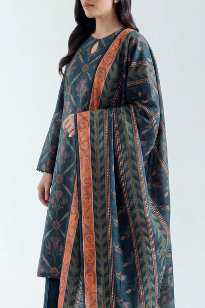 Green | Saya 3pc Unstitched Lawn Suit