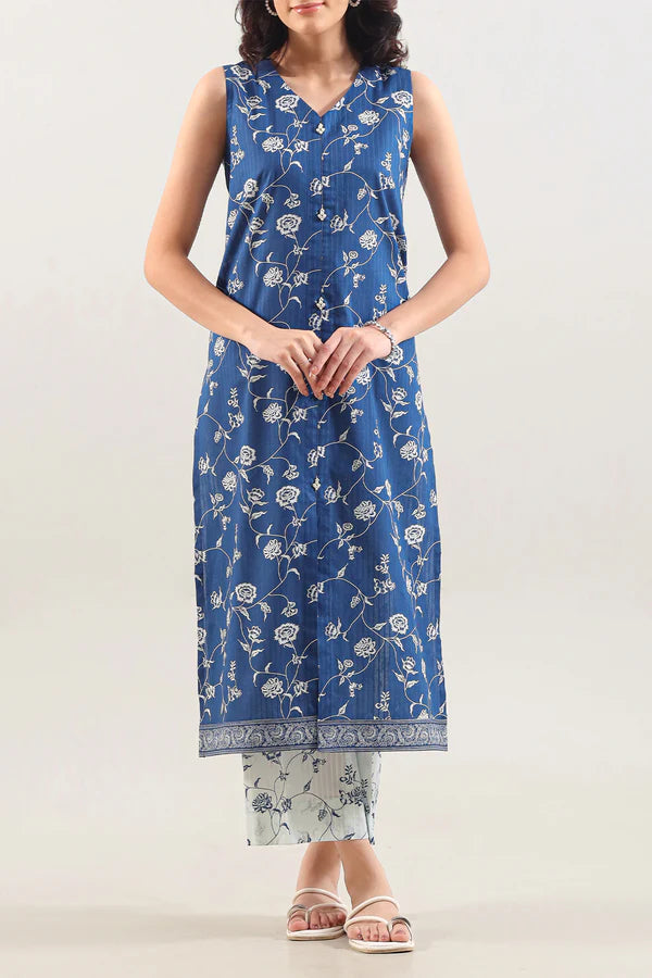 Blue | Saya 2PC Unstitched Lawn Suit