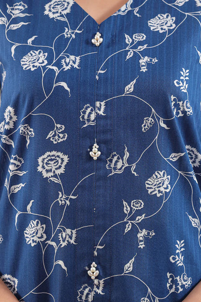 Blue | Saya 2PC Unstitched Lawn Suit