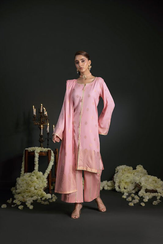 Lavender | Regalia 3pc Unstitched Jacquard Viscose