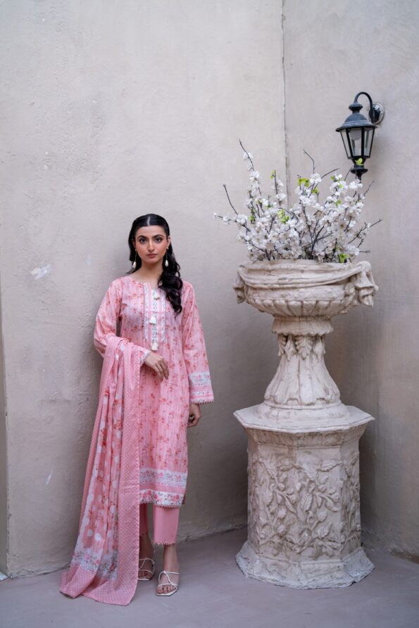 Light Pink | Salina 3pc Unstitched Lawn Collection