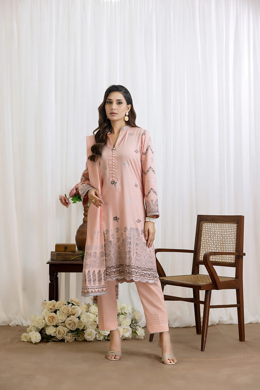 Baby Pink | Regalia 3pc Unstitched Jacquard Viscose