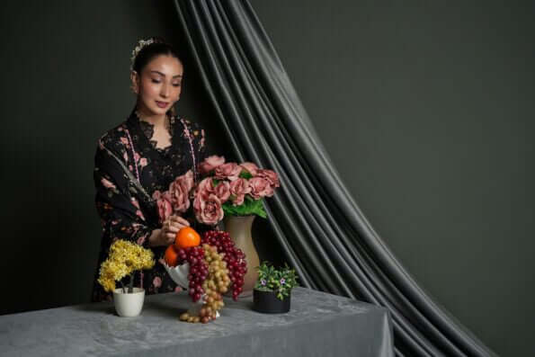 Salina 3pc Unstitched Linen | Black