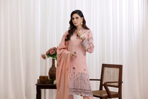 Baby Pink | Regalia 3pc Unstitched Jacquard Viscose