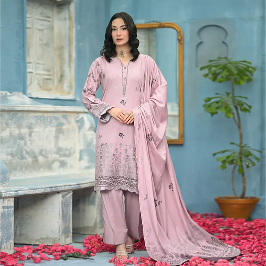 Lavender | Regalia 3pc Unstitched Jacquard Viscose