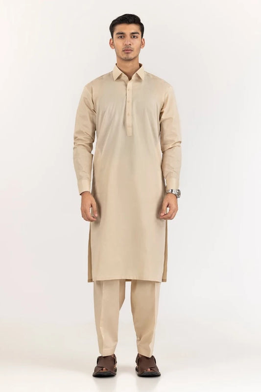 Peach | Gul Ahmed Men's Unstitched Soft Cotton