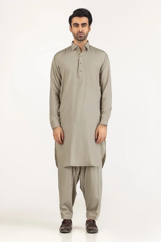 Light Greenish Grey | Gul Ahmed Men's Unstitched Soft Cotton