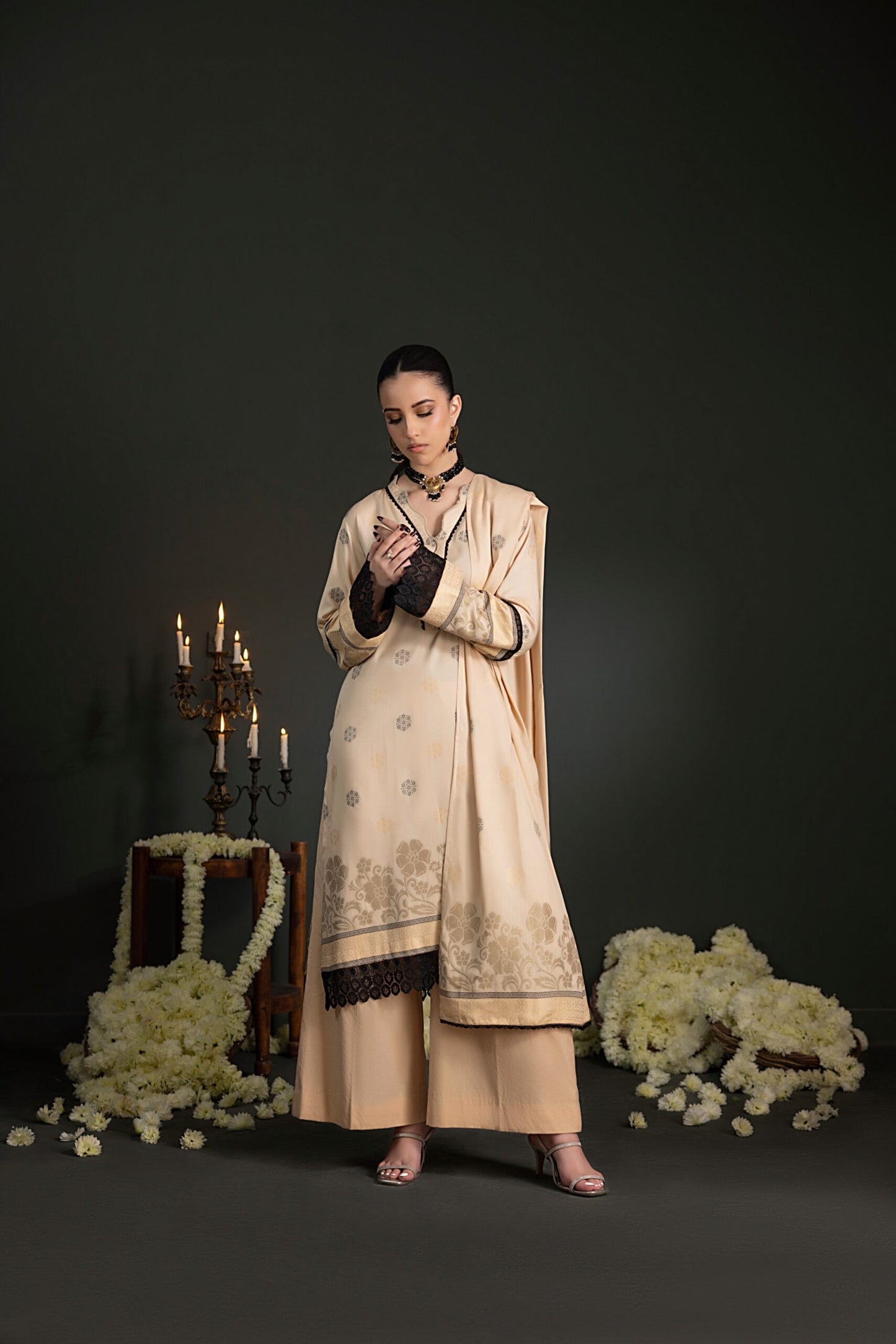 Skin | Regalia 3pc Unstitched Jacquard Viscose