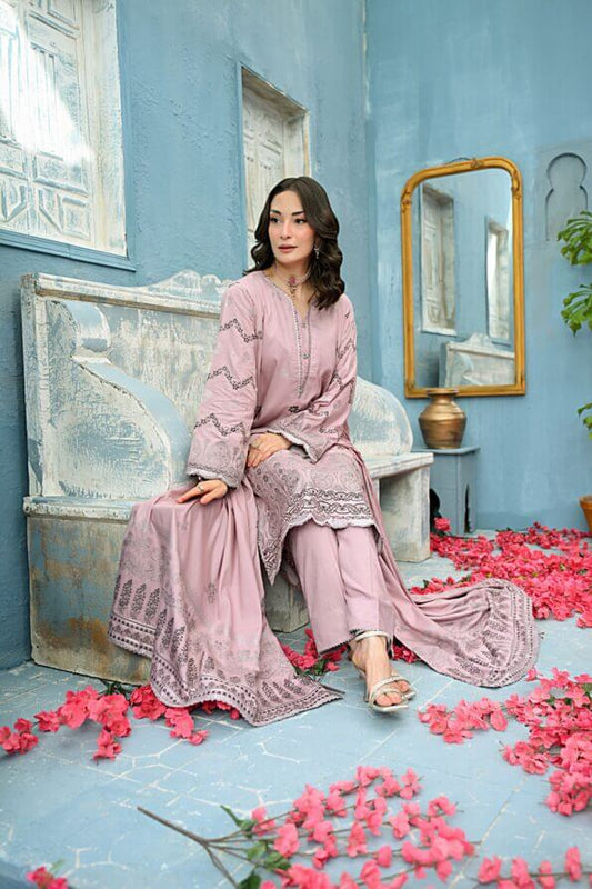 Lavender | Regalia 3pc Unstitched Jacquard Viscose