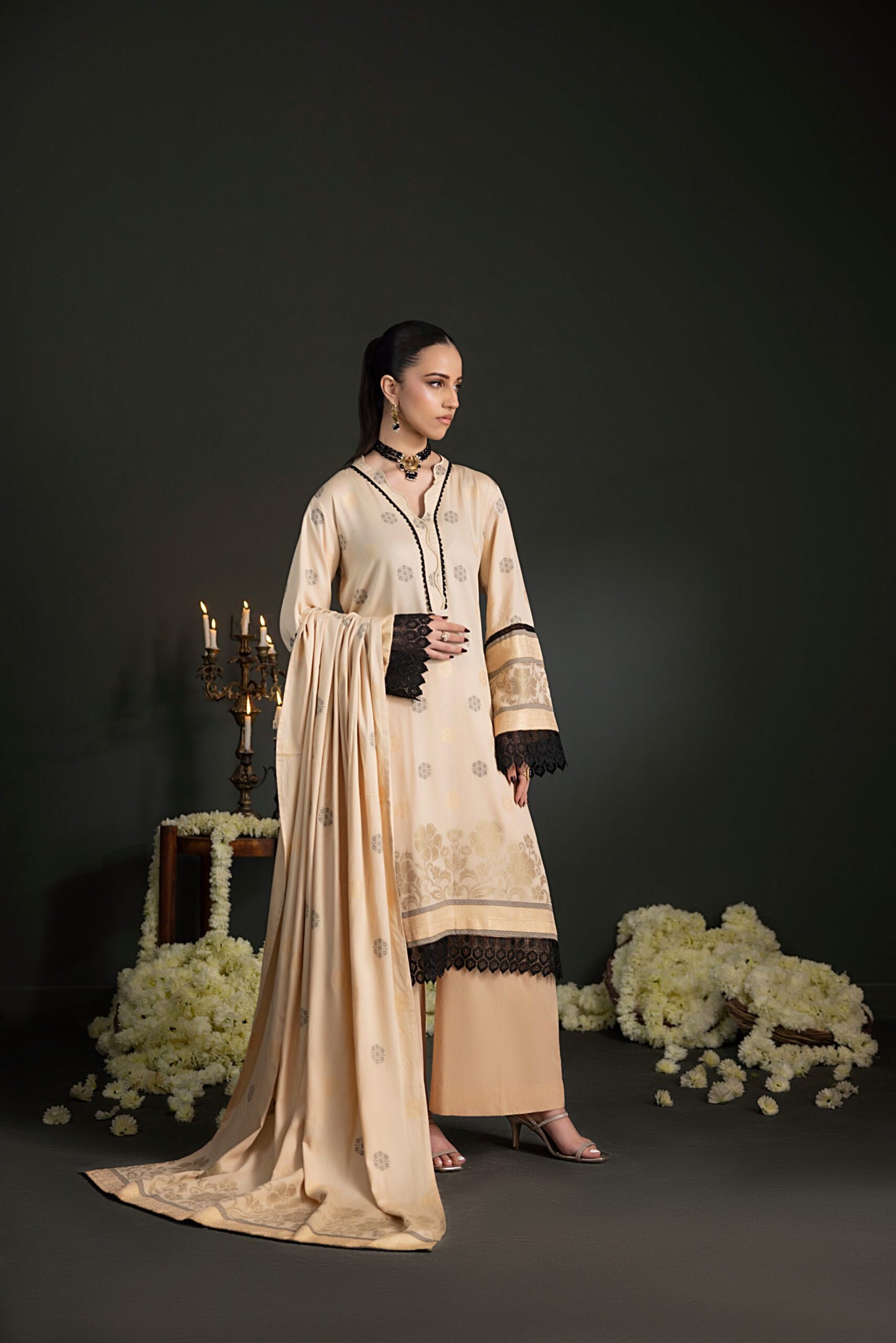 Skin | Regalia 3pc Unstitched Jacquard Viscose