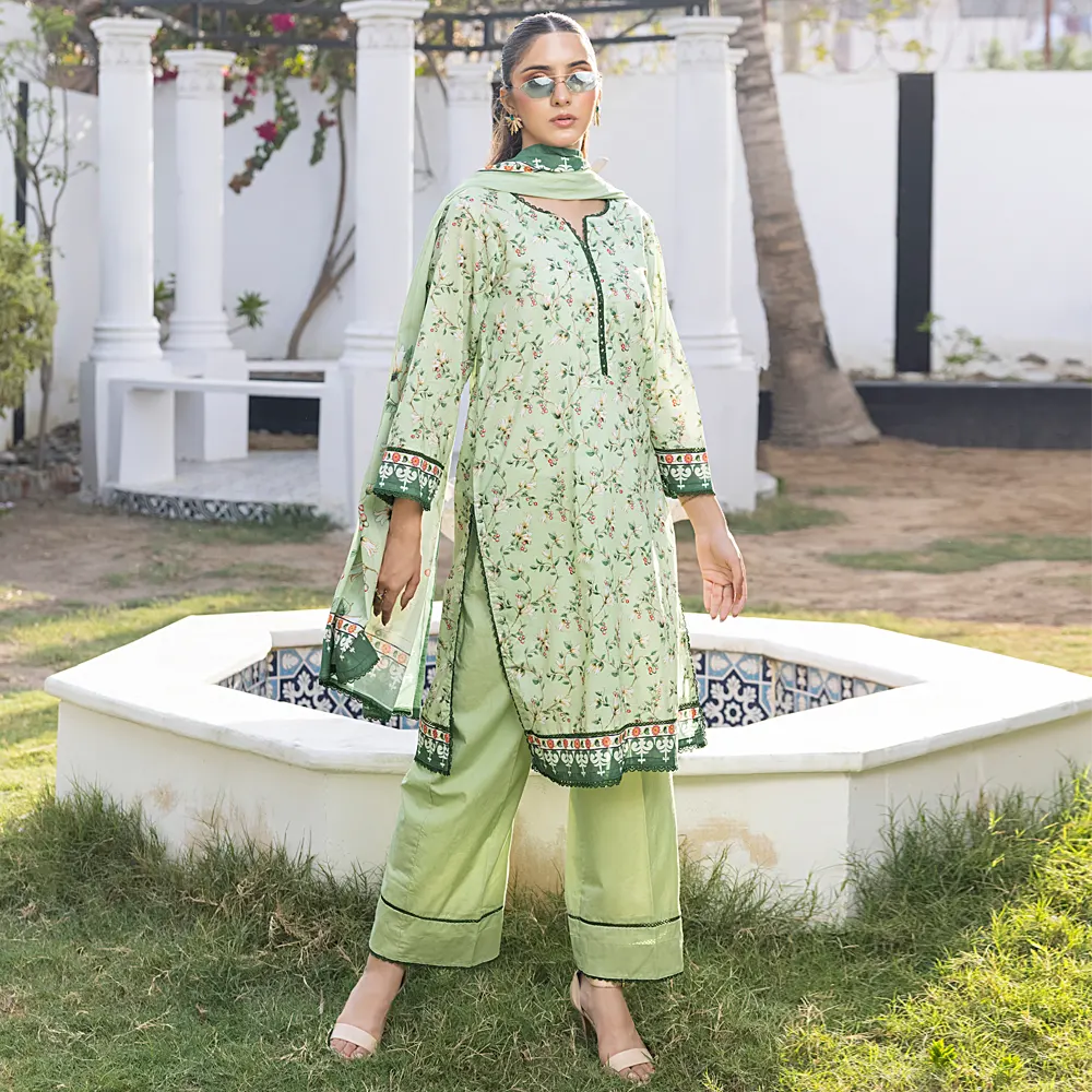 Pistachio | Salina 3pc Unstitched Lawn Collection