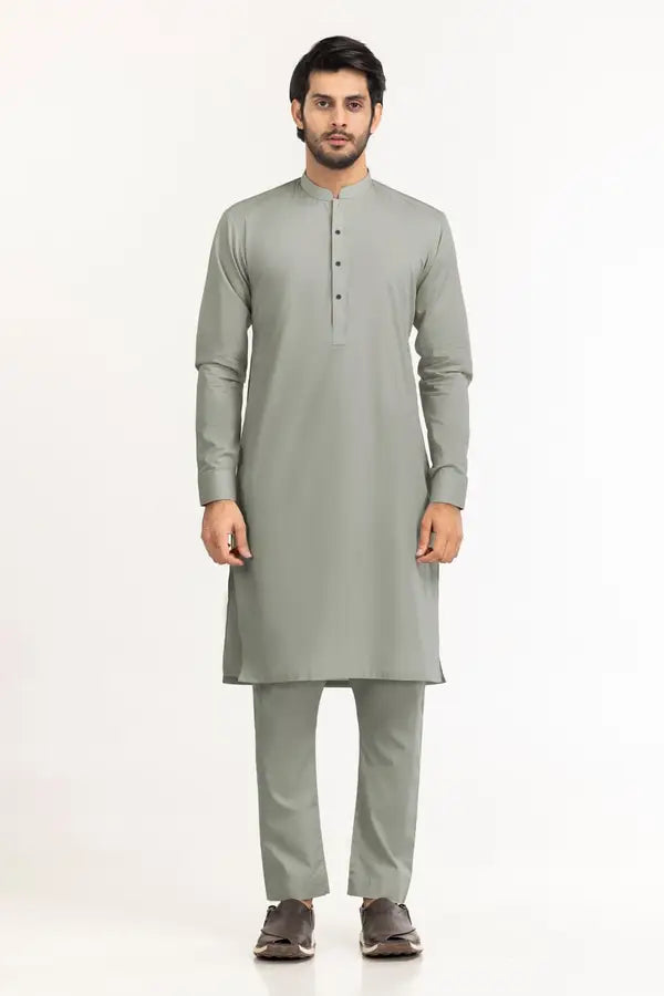 Light Green | Gul Ahmed Men's Unstitched Soft Cotton