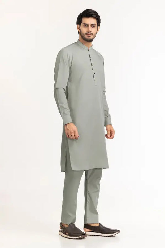 Light Green | Gul Ahmed Men's Unstitched Soft Cotton