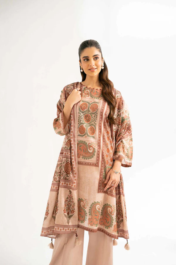 Close-up of the intricate threadwork on the Nisha By Nishat Embroidered Lawn 3pc suit.