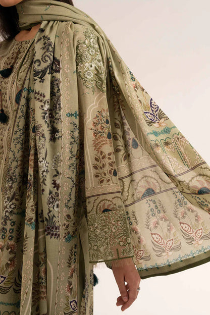 Close-up of the intricate threadwork on the Nisha By Nishat Embroidered Lawn 3pc suit.