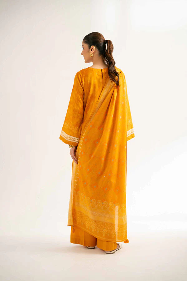 Lifestyle view of a custom-tailored Nisha By Nishat Embroidered Lawn 3pc suit