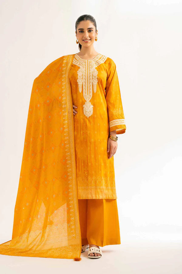 Lifestyle view of a custom-tailored Nisha By Nishat Embroidered Lawn 3pc suit