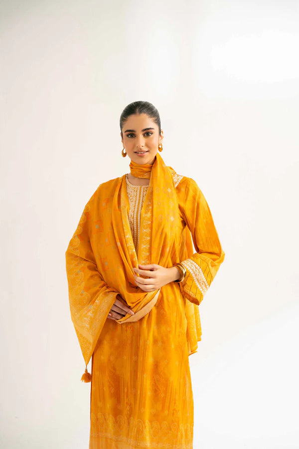 Close-up of the intricate threadwork on the Nisha By Nishat Embroidered Lawn 3pc suit.