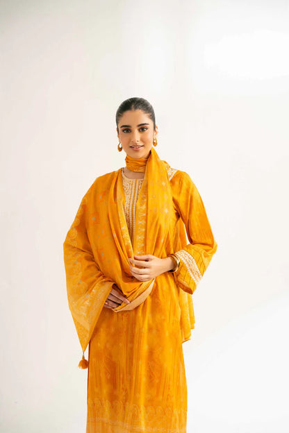 Close-up of the intricate threadwork on the Nisha By Nishat Embroidered Lawn 3pc suit.