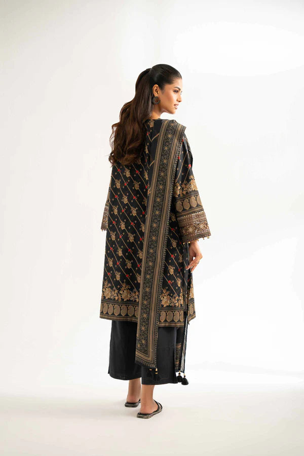 Lifestyle view of a custom-tailored Nisha By Nishat Embroidered Lawn 3pc suit