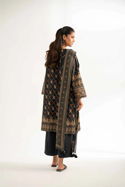 Lifestyle view of a custom-tailored Nisha By Nishat Embroidered Lawn 3pc suit
