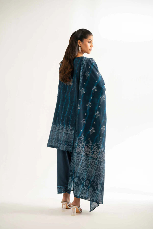 Lifestyle view of a custom-tailored Nisha By Nishat Embroidered Lawn 3pc suit