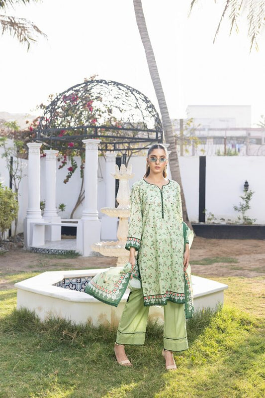 Pistachio | Salina 3pc Unstitched Lawn Collection