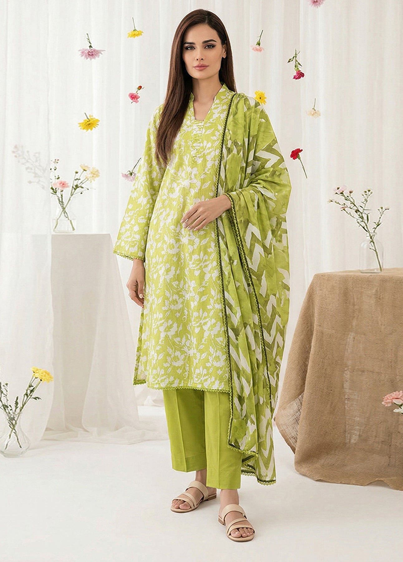 Salina Separates Lawn Collection | Lime Green