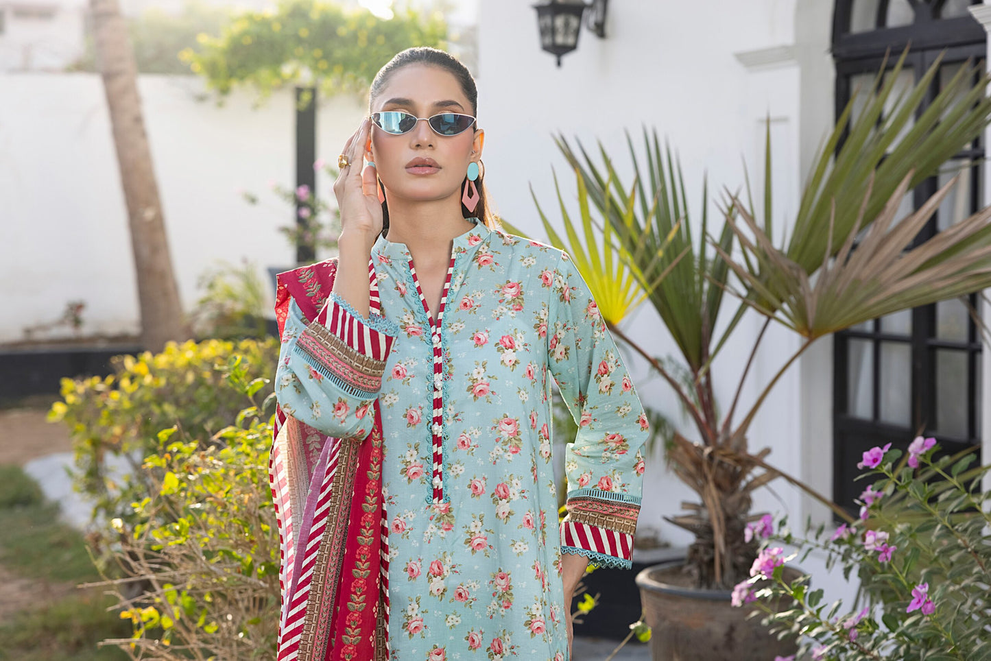 Light Sky Blue | Salina 3pc Unstitched Lawn Collection