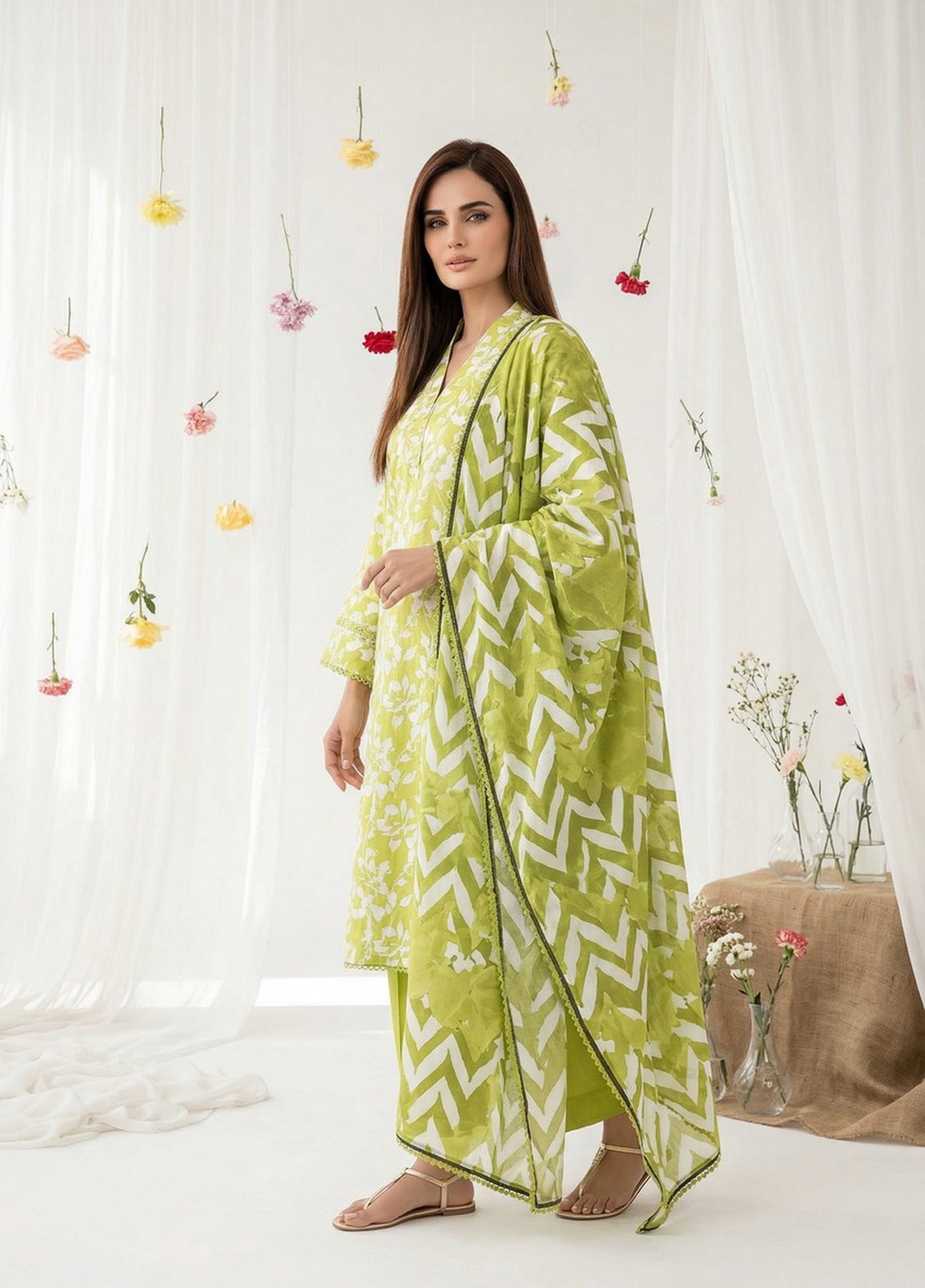 Salina Separates Lawn Collection | Lime Green