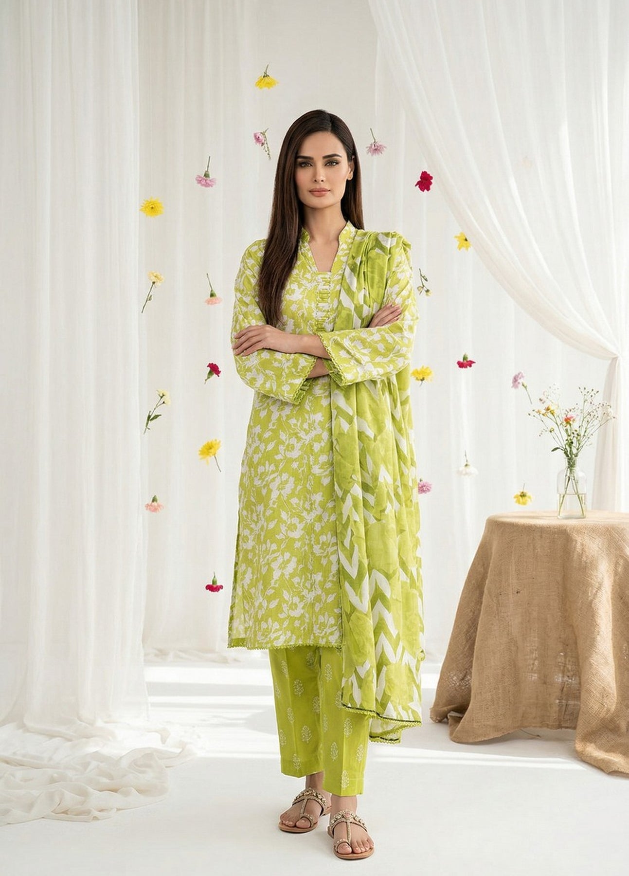 Salina Separates Lawn Collection | Lime Green