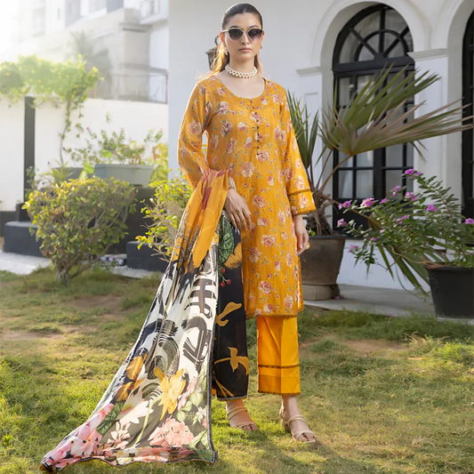 Mustard | Salina 3pc Unstitched Lawn Collection