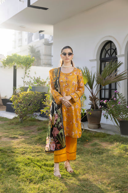 Mustard | Salina 3pc Unstitched Lawn Collection