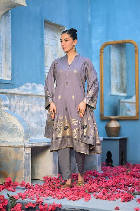 Gray | Regalia 3pc Unstitched Jacquard Viscose
