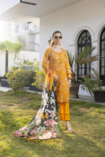 Mustard | Salina 3pc Unstitched Lawn Collection