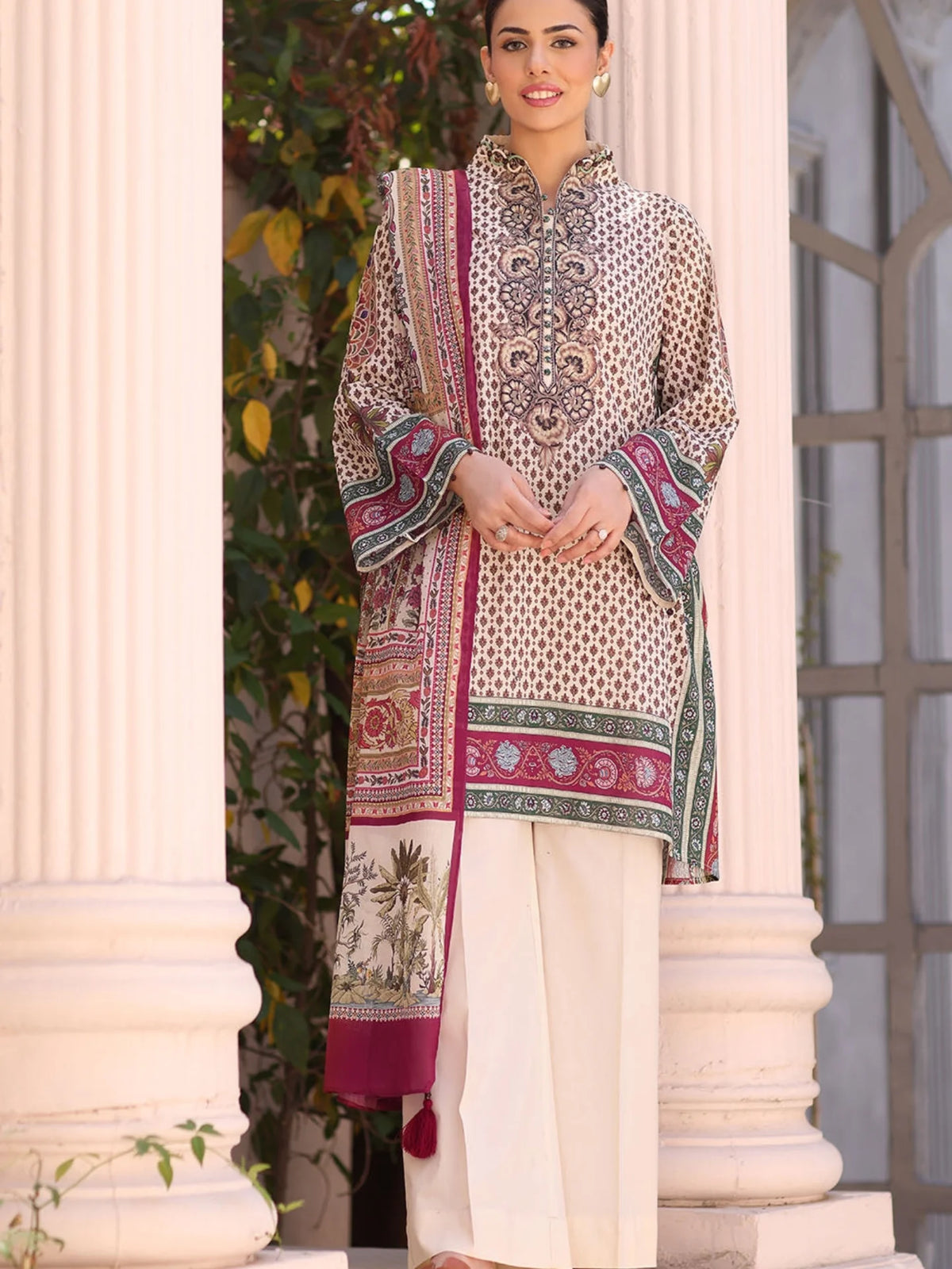 shot of the Gul Ahmed Embroidered Lawn Suit