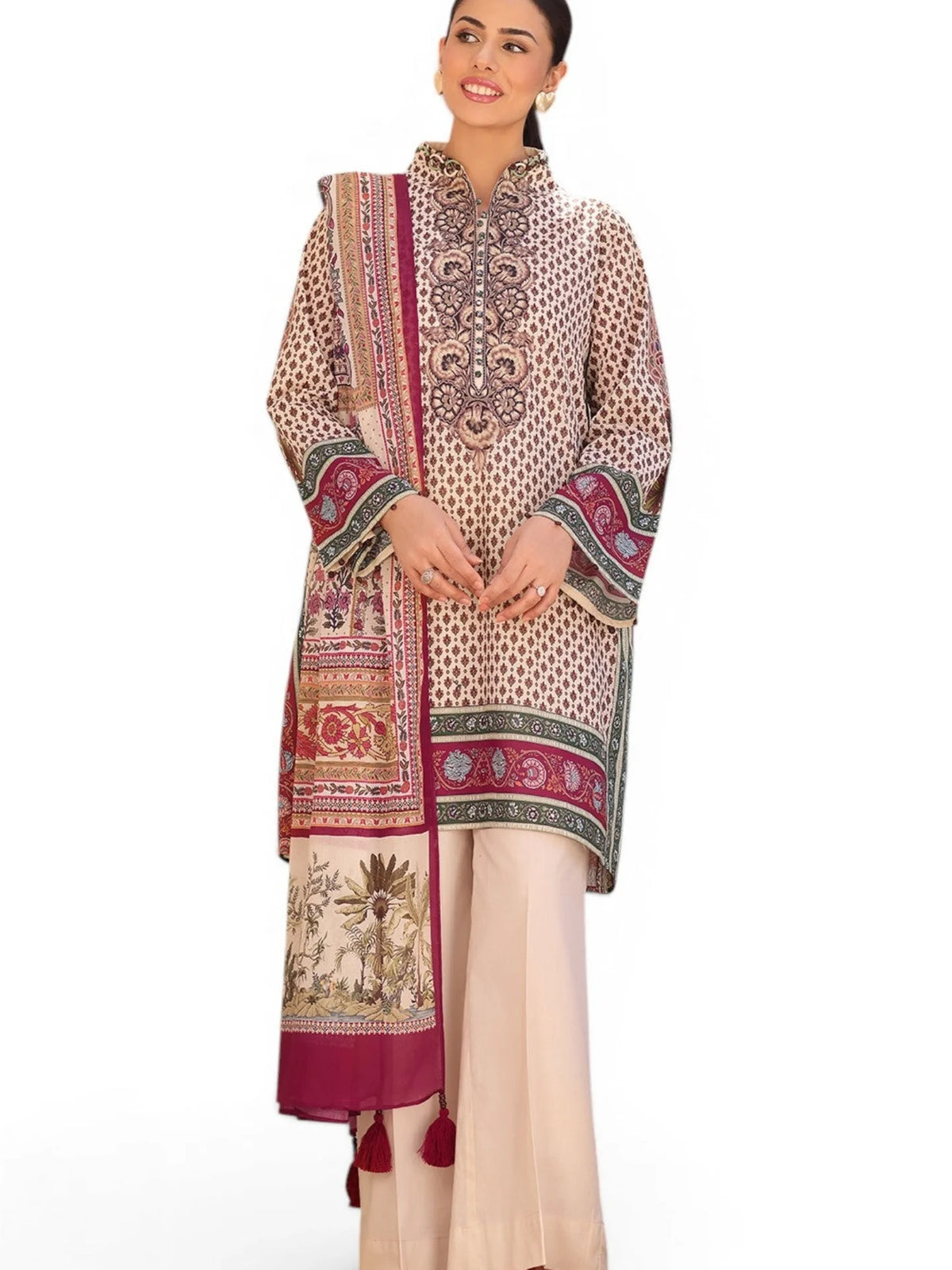 shot of the Gul Ahmed Embroidered Lawn Suit