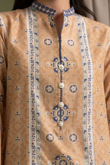 Sand Zellbury 3pc Unstitched Lawn Suit – Stylish Pakistani Lawn Outfit 2025