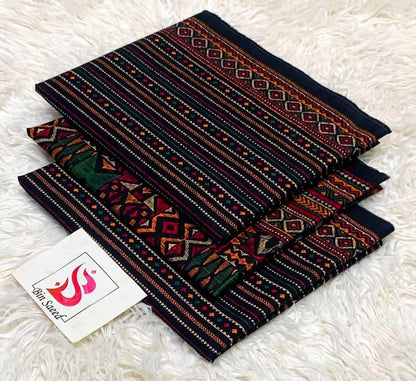 Black - Bin Saeed 3pc Unstitched Lawn Suit