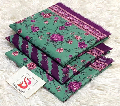 Saga Green - Bin Saeed 3pc Unstitched Lawn Suit